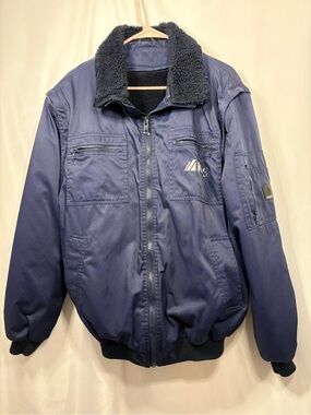 Navy Blue MASCOT ORIGINALS MASCOT Innsbruck - Pilot Jacket Mens Size Large